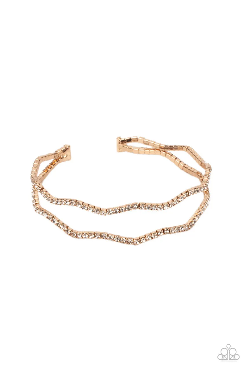 Delicate Dazzle Gold Paparazzi Bracelet
