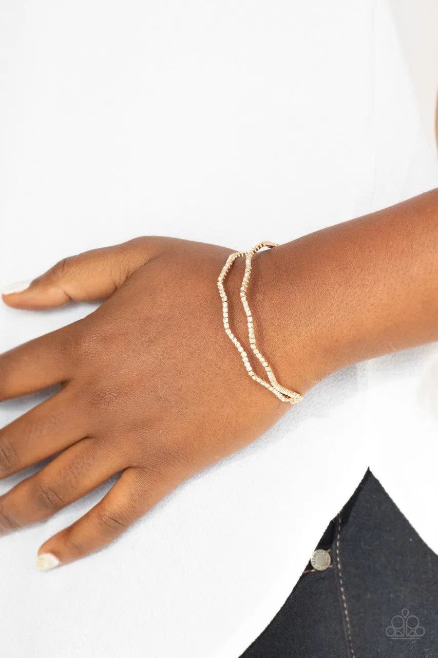 Delicate Dazzle Gold Paparazzi Bracelet
