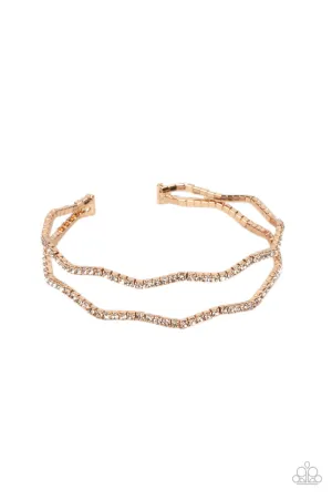 Delicate Dazzle Gold Paparazzi Bracelet