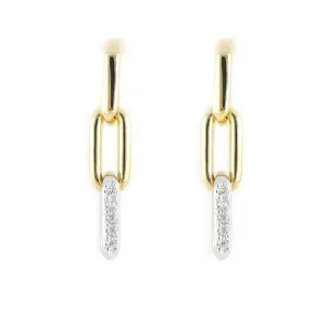 Diamante - Three Link Pavé Earrings