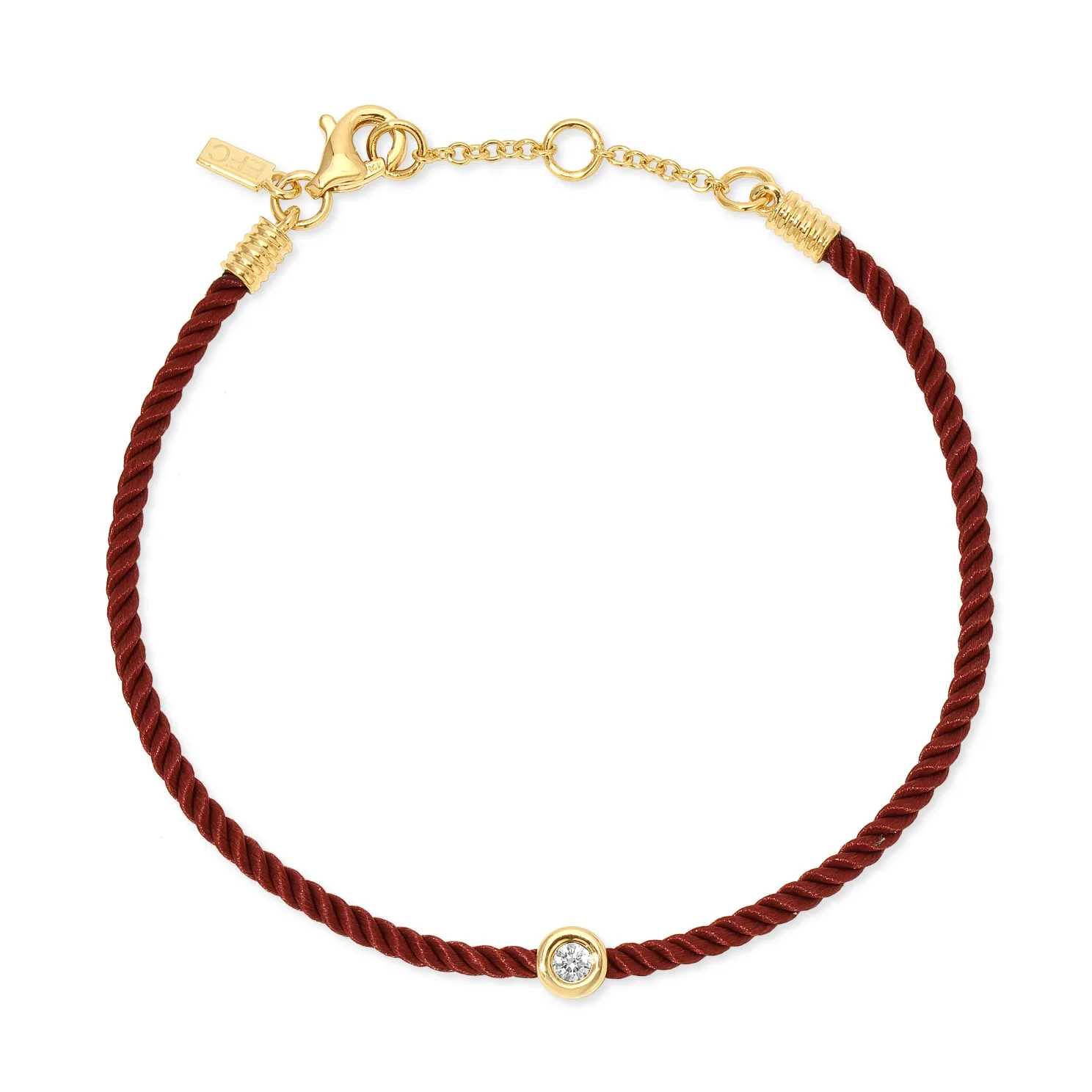 Diamond Pillow Cord Bracelet In Honey