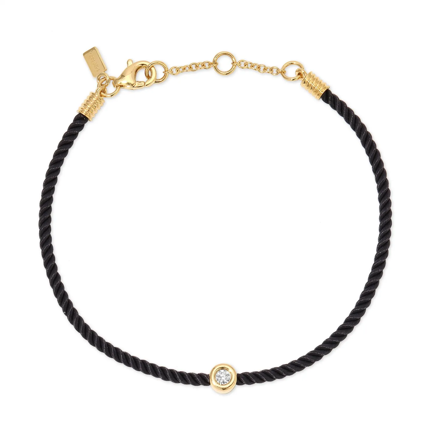 Diamond Pillow Cord Bracelet In Honey