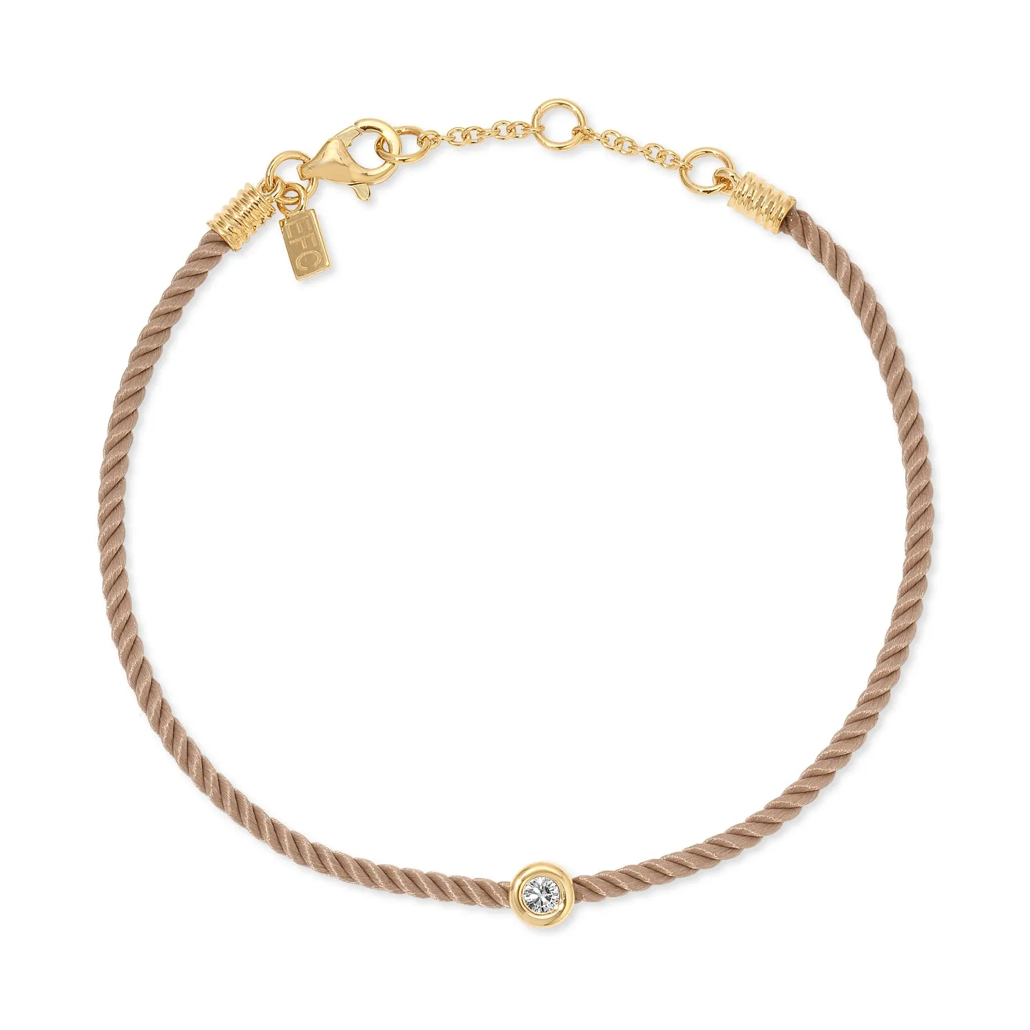 Diamond Pillow Cord Bracelet In Honey