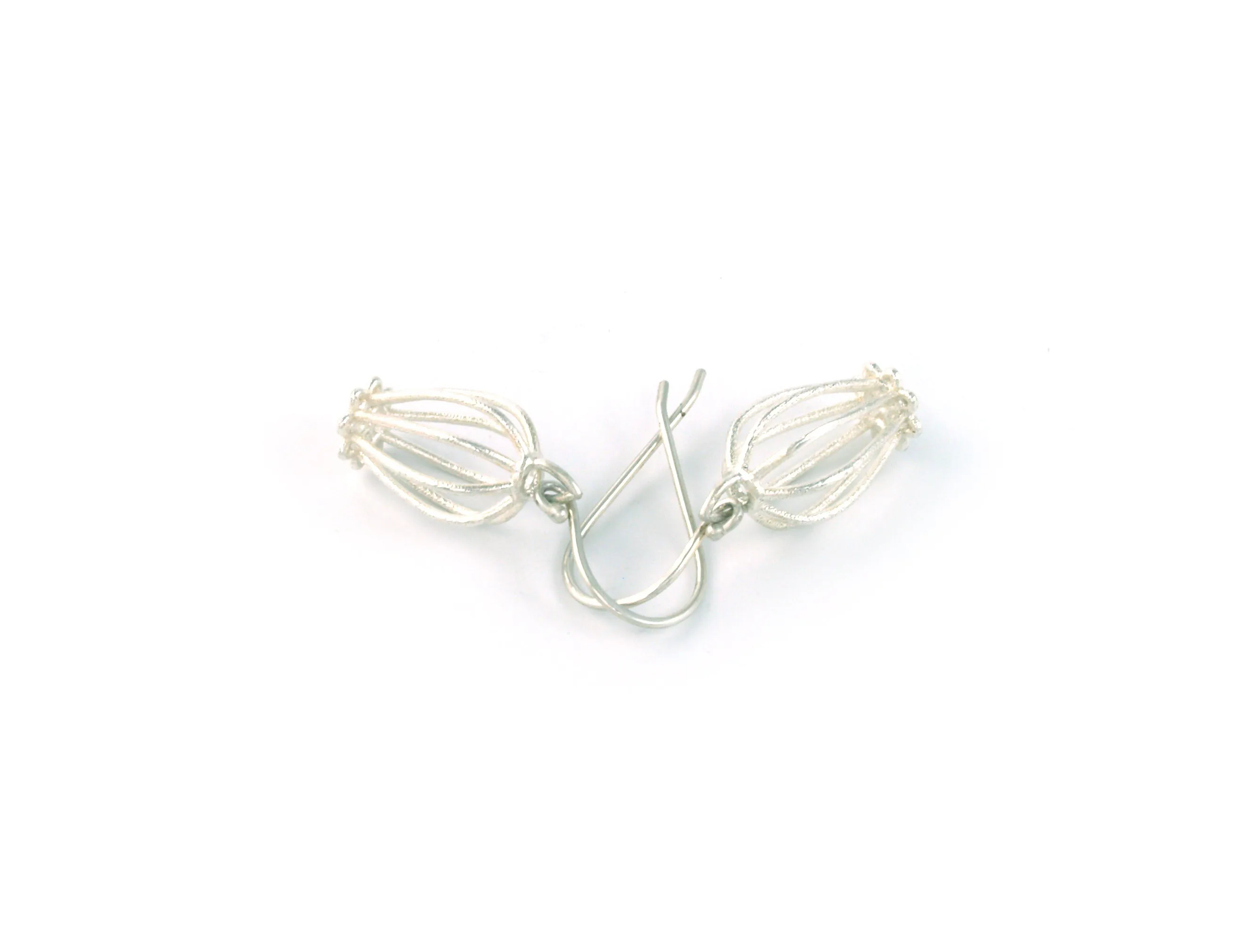 Doily Drop Earrings - Silver