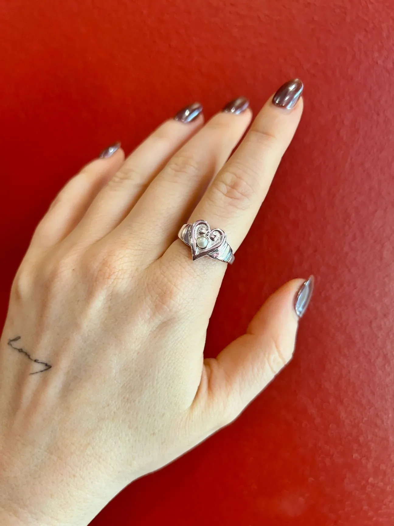 Dolly Silver Ring by Mountain and Moon