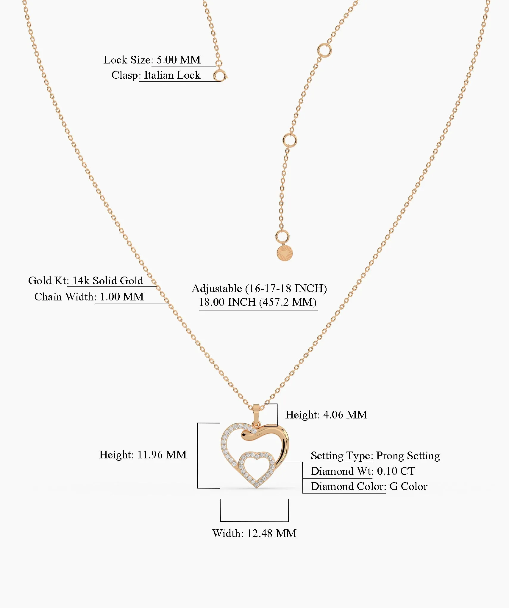 Double Heart Necklace