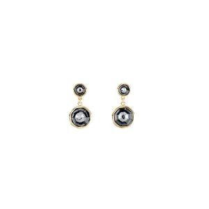 Double Trouble earrings, gold