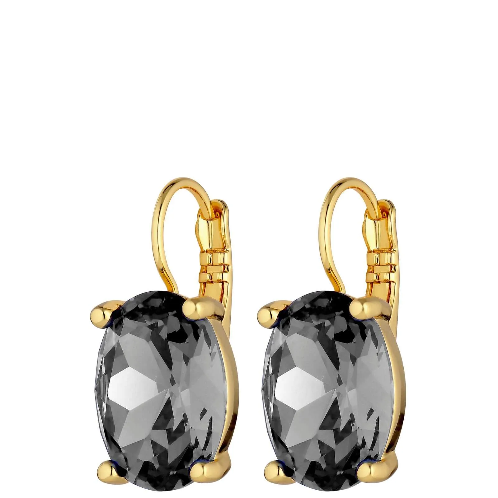 Dyrberg Kern Chantal Gold French Hook Earrings - Grey