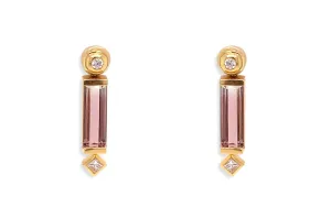 Earrings Bicolor Tourmaline & Diamonds