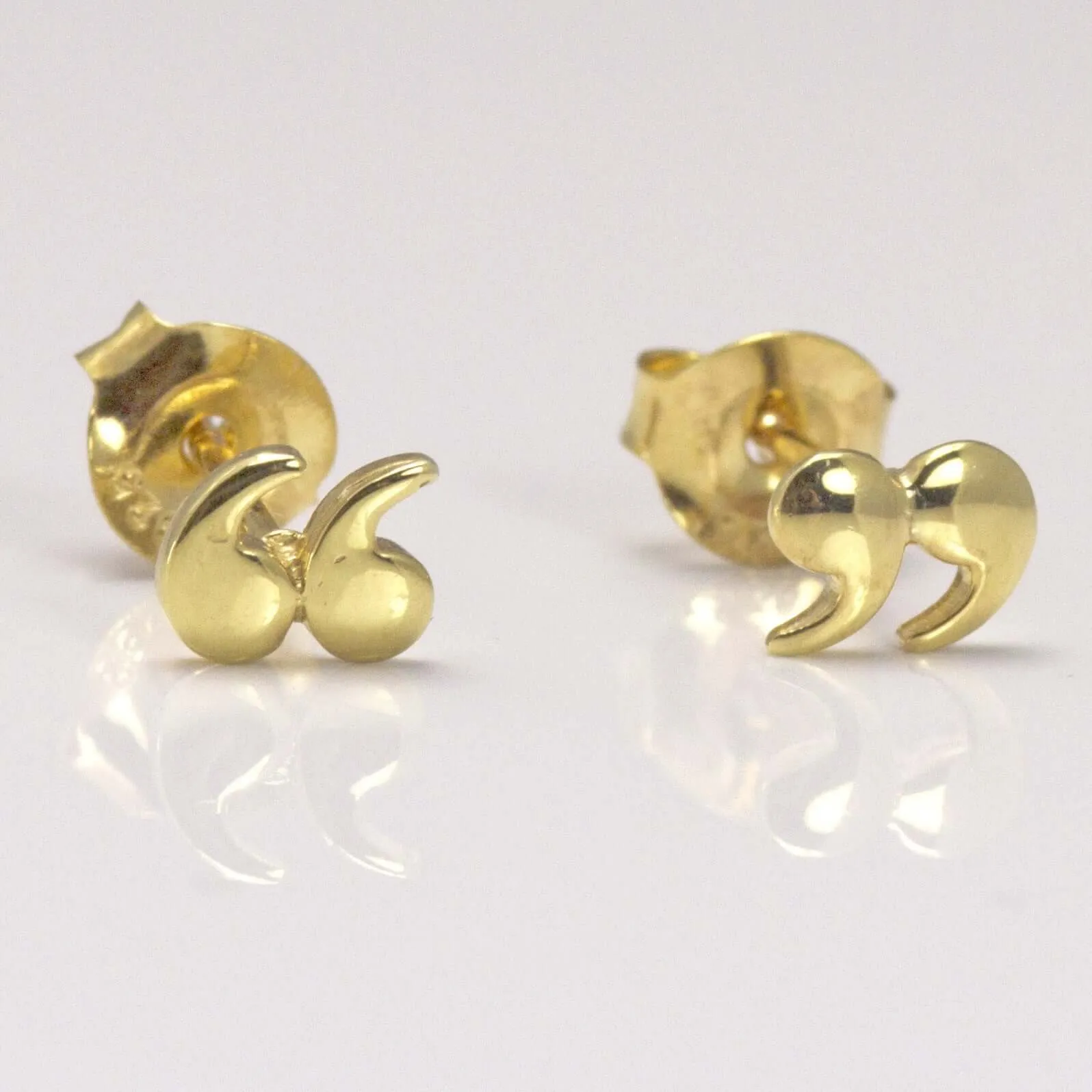 Earrings - Quotation / Speech Marks - Gold