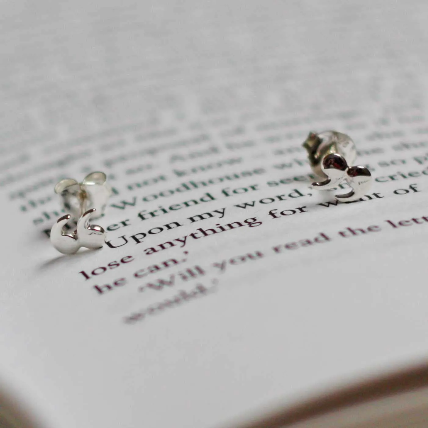 Earrings - Quotation / Speech Marks - Silver