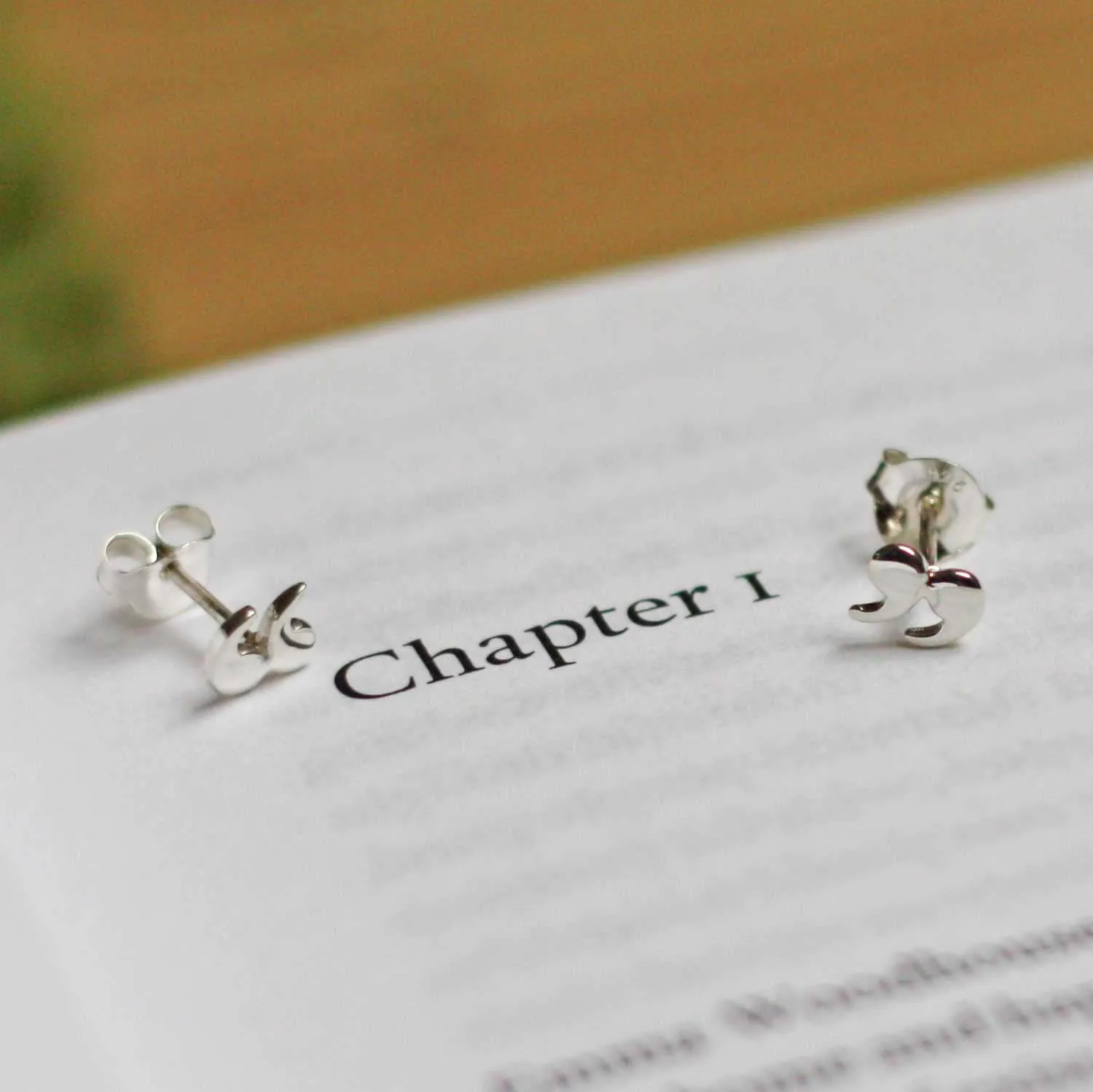 Earrings - Quotation / Speech Marks - Silver