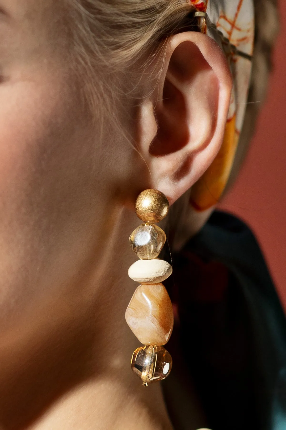 Earth Tone Drop Earrings