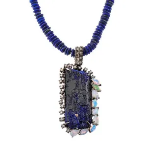 Eclectic Pillar Silver Necklace