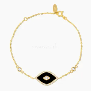 Elevated Eye Black Onyx Bracelet