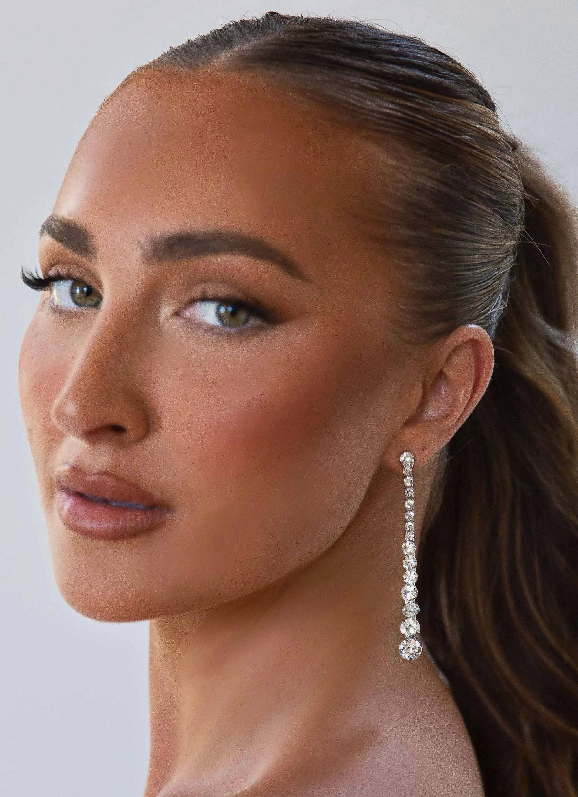 Elixir Diamante Earrings - Silver Stone