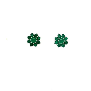 Emerald Earring in .925 Sterling Silver - KST 51118
