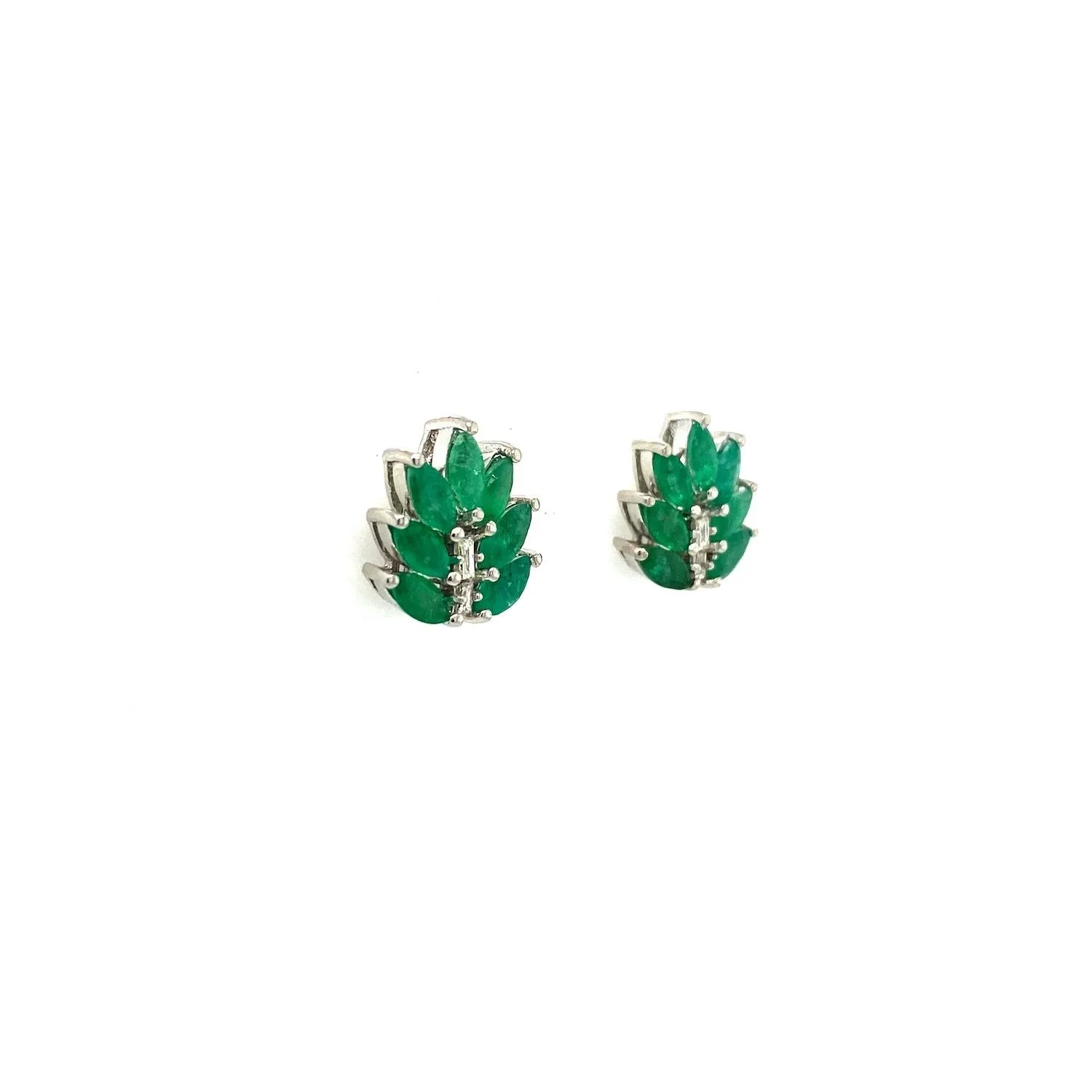 Emerald Earring in .925 Sterling Silver - KST 51668