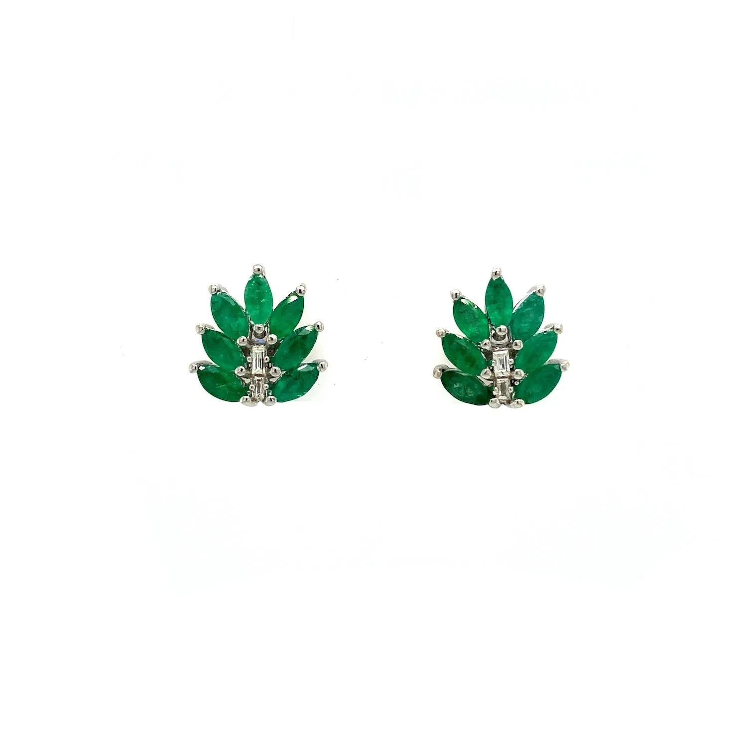 Emerald Earring in .925 Sterling Silver - KST 51668