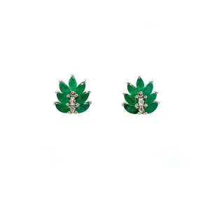 Emerald Earring in .925 Sterling Silver - KST 51668