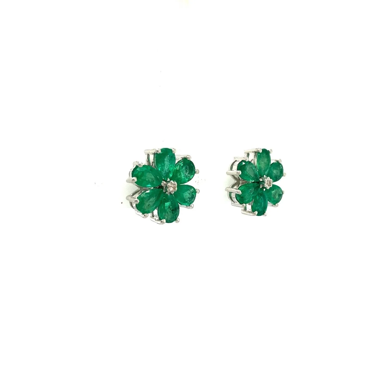 Emerald Earring in .925 Sterling Silver - KST 52130