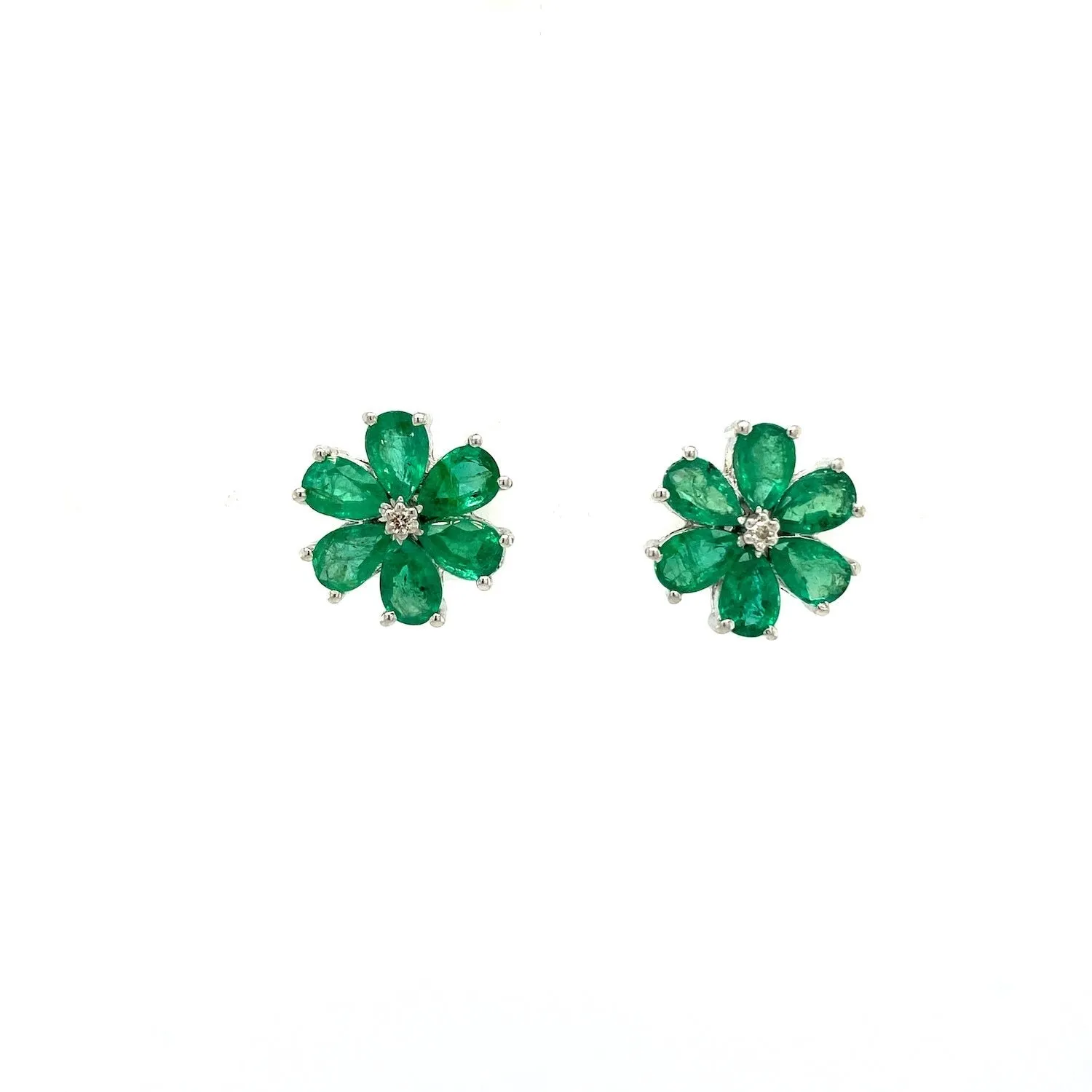 Emerald Earring in .925 Sterling Silver - KST 52130