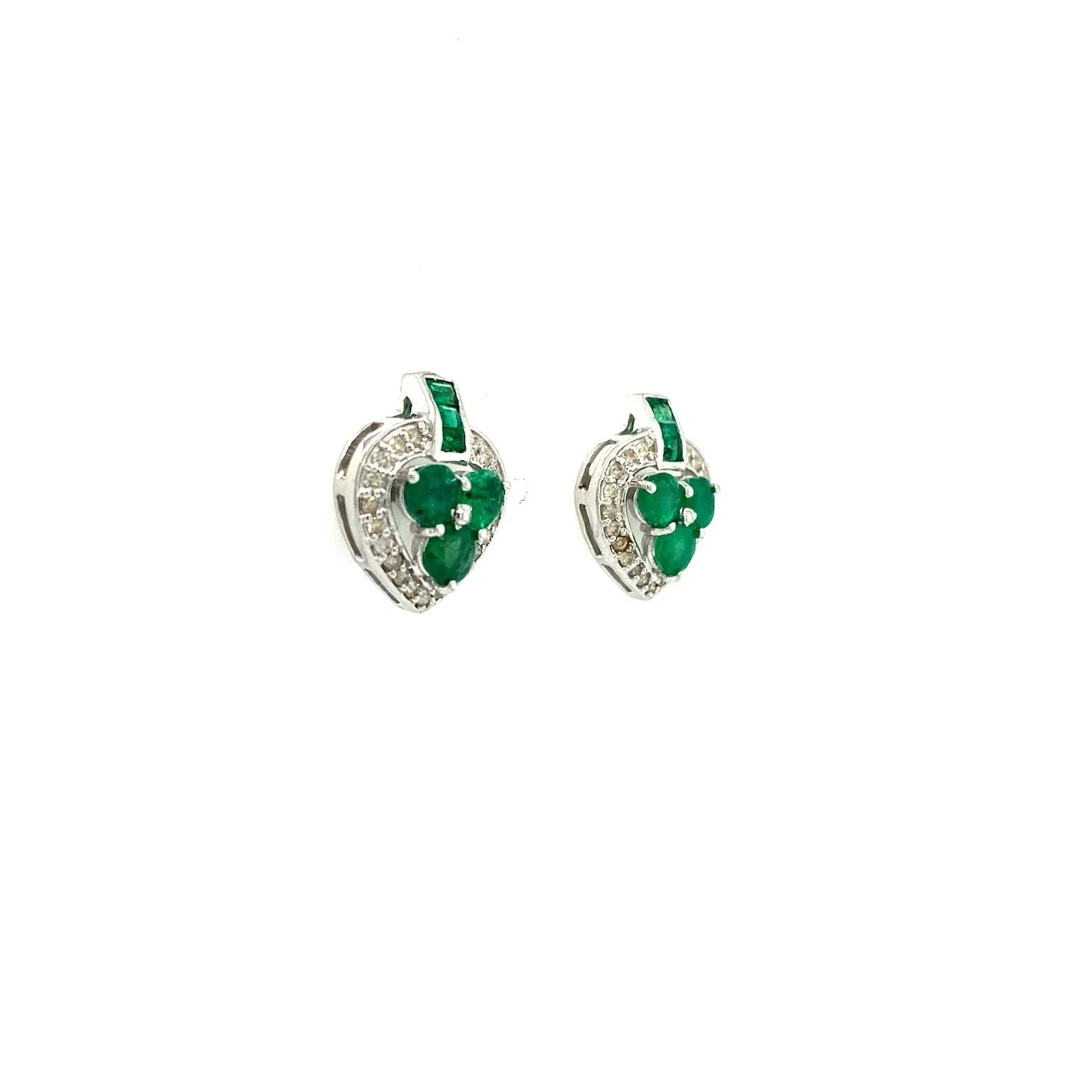 Emerald Earring in .925 Sterling Silver - KST 54508