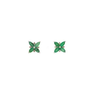 Emerald Earring in .925 Sterling Silver - KST 54845