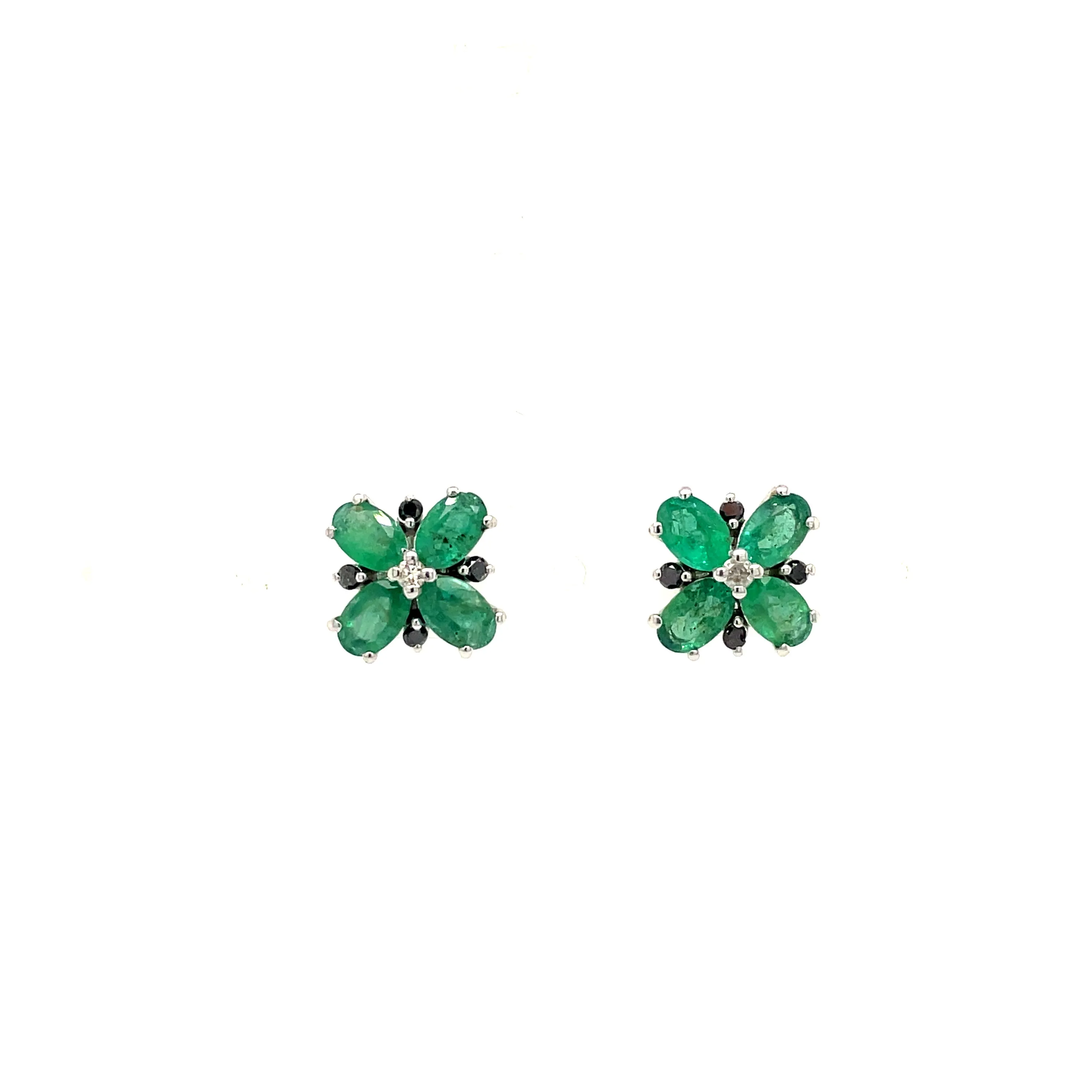 Emerald Earring in .925 Sterling Silver - KST 54995