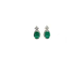 Emerald Earring in .925 Sterling Silver - KST 58071