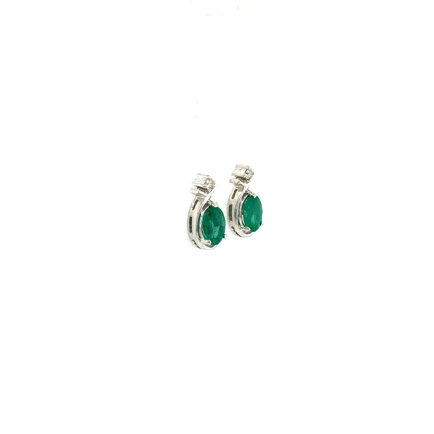 Emerald Earring in .925 Sterling Silver - KST 58071