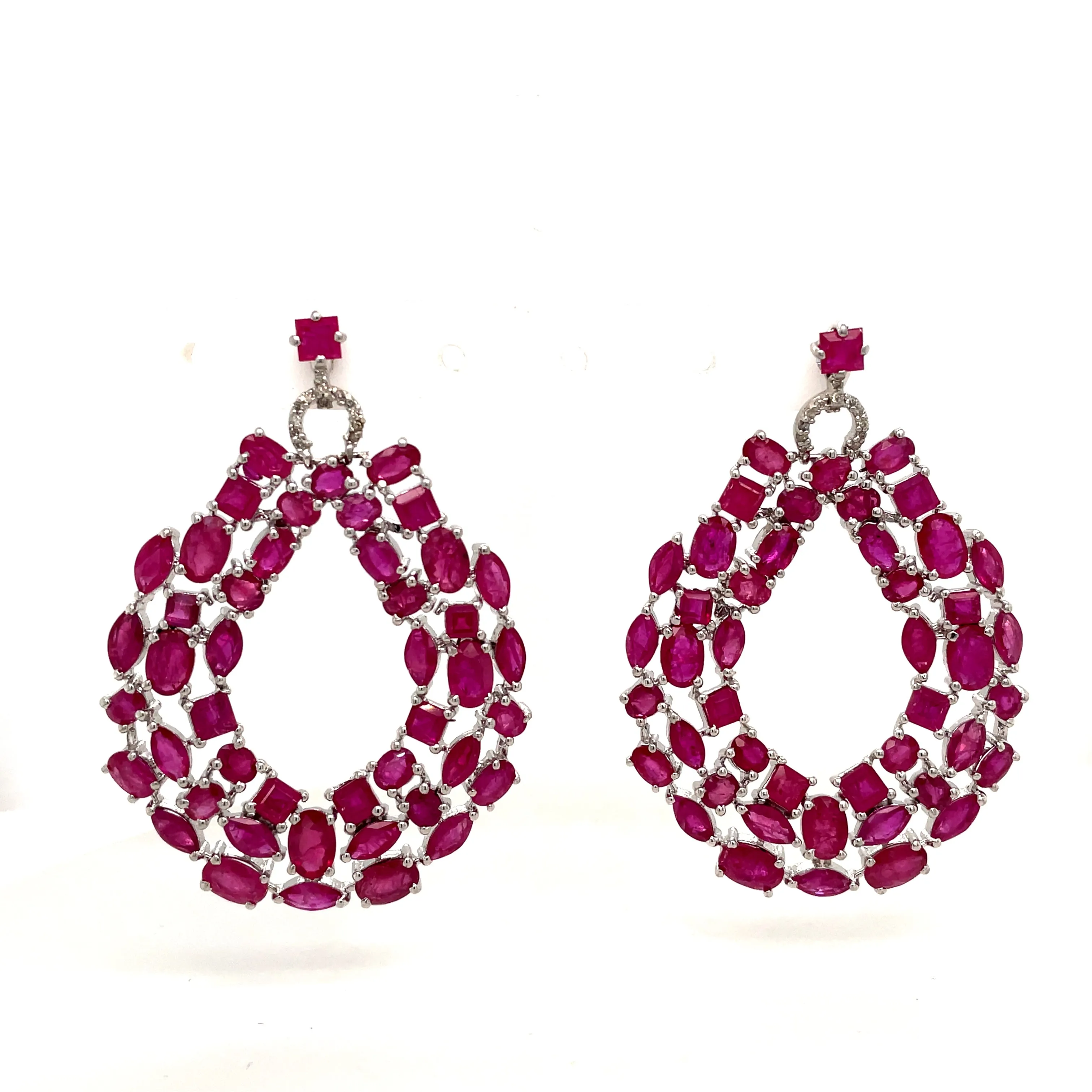 Emerald Earring in .925 Sterling Silver - KST 58339