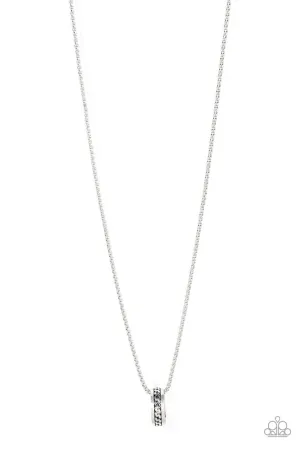 Emotion Potion - Silver - Ring on Chain Paparazzi Men's Urban Necklace - 2022 GLOW Convention Exclusive
