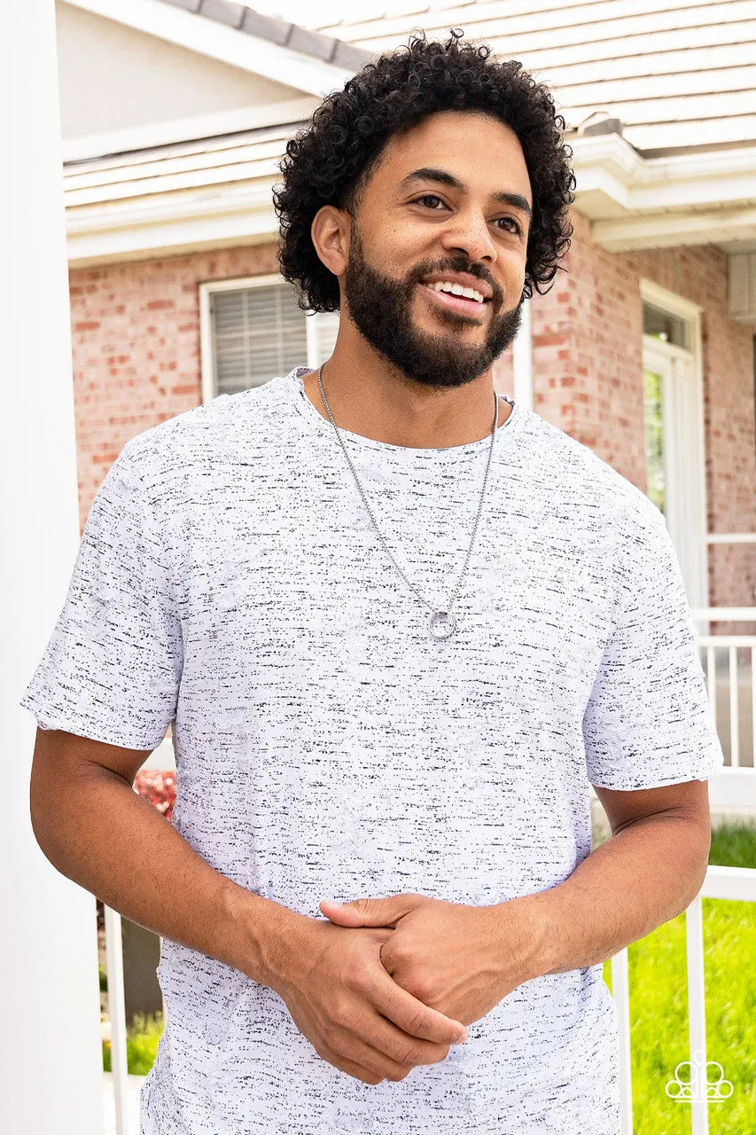 Emotion Potion - Silver - Ring on Chain Paparazzi Men's Urban Necklace - 2022 GLOW Convention Exclusive