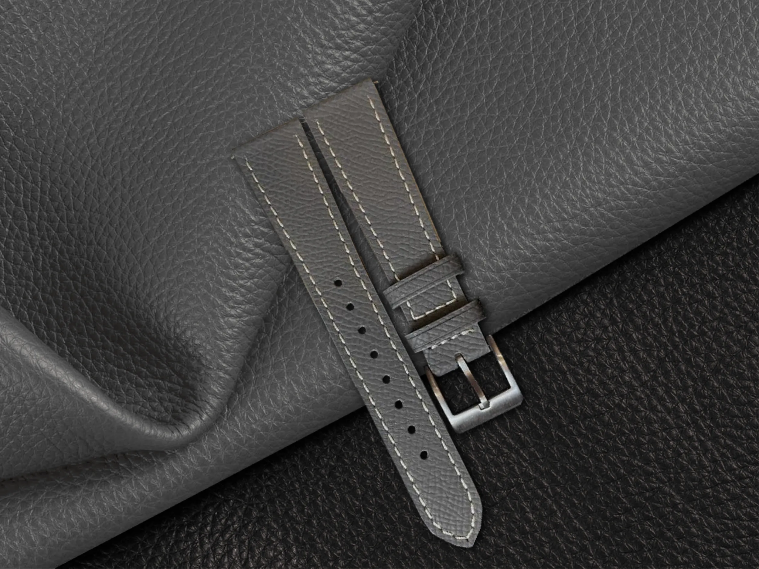 Epsom Leather - Rhino Grey