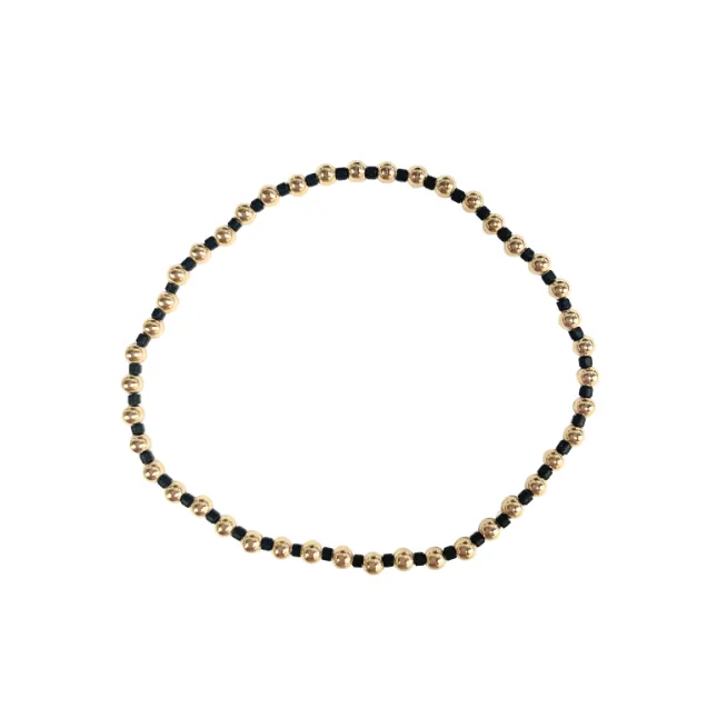 Erin Gray 3mm Color Crush Newport Black & Gold Waterproof Bracelet