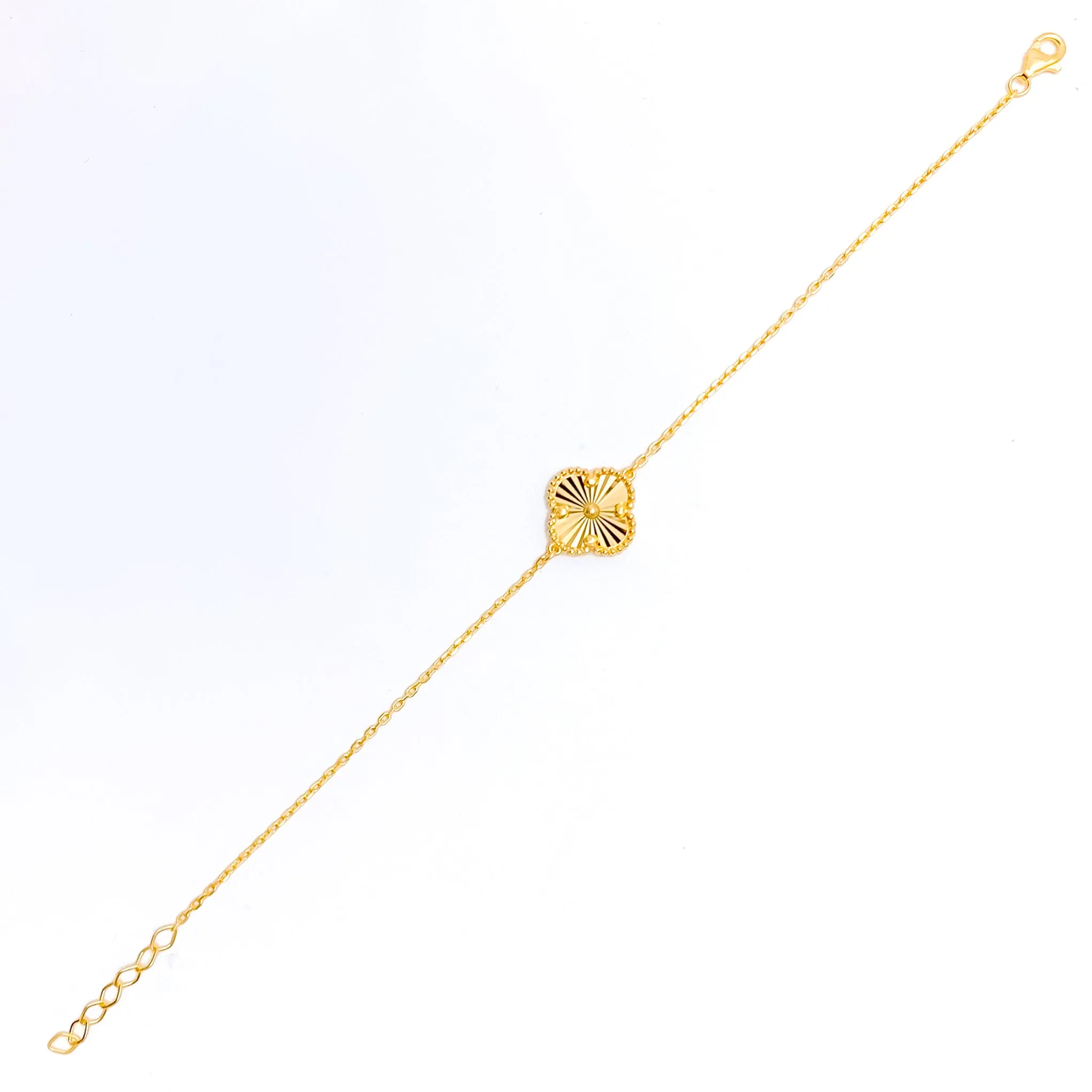 Eternal Radiant 21k Gold Clover Bracelet