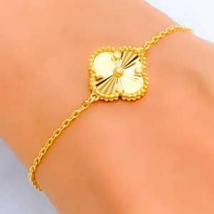 Eternal Radiant 21k Gold Clover Bracelet