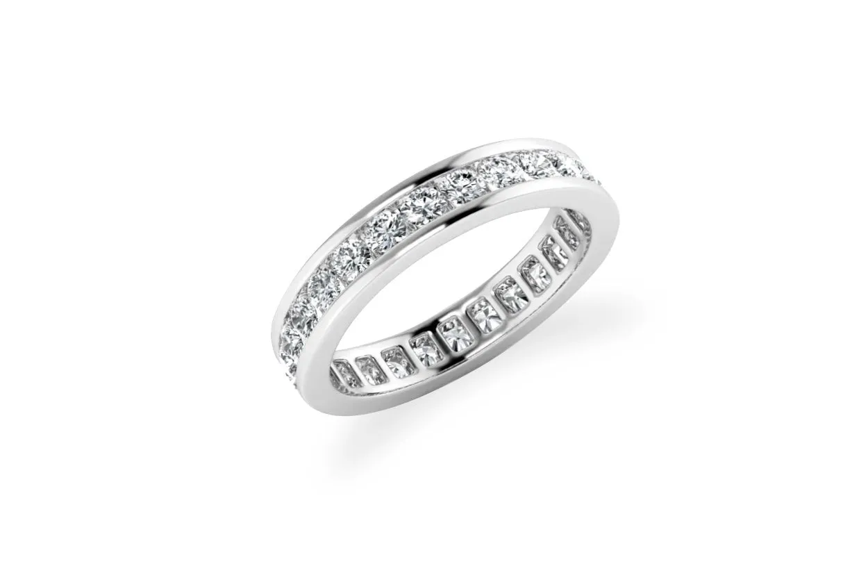Eternity Ring White Gold with 21 Diamonds 1.68 cts