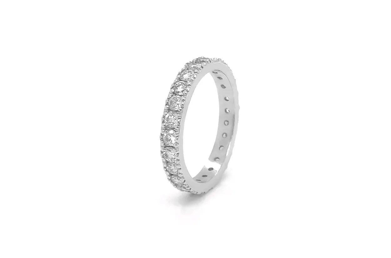 Eternity Ring White Gold with 25 Diamonds 1.60 cts