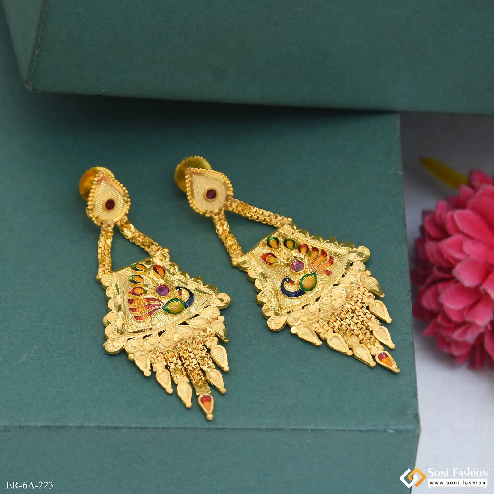 Exclusive Design Gold Plated Earrings for Women - Style A223
