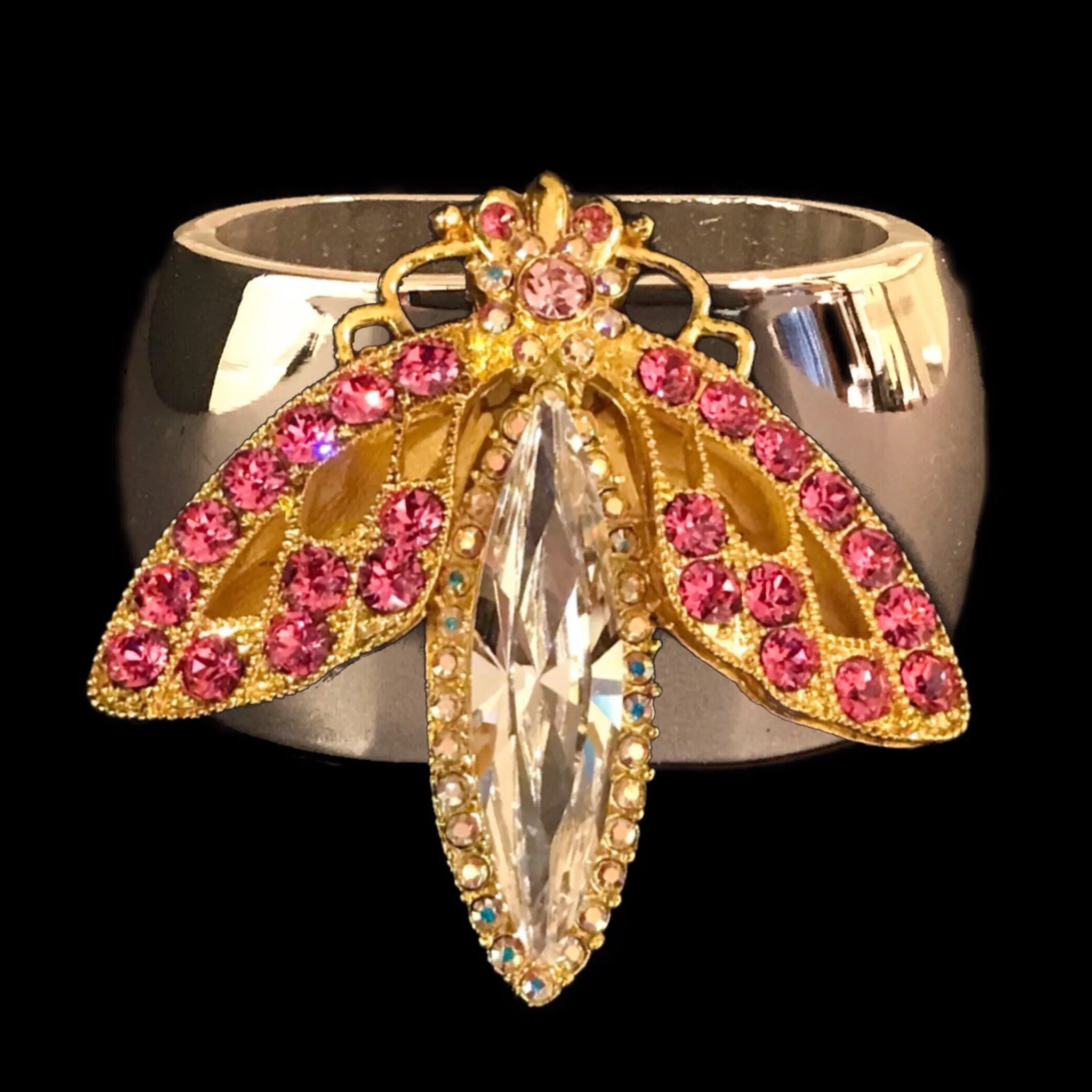 Firefly Napkin Ring Featuring Premium Crystals | Sets of 4