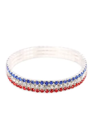 FLAG 3 LINE COLORED ELASTIC BRACELET