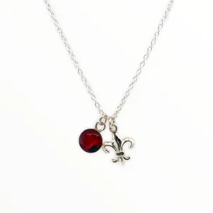 Fleur De Lis Briana Necklace | Silver