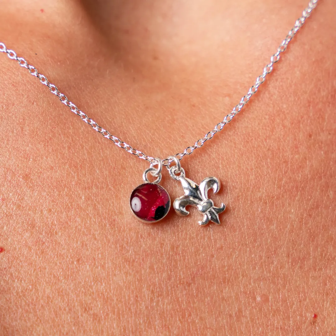 Fleur De Lis Briana Necklace | Silver