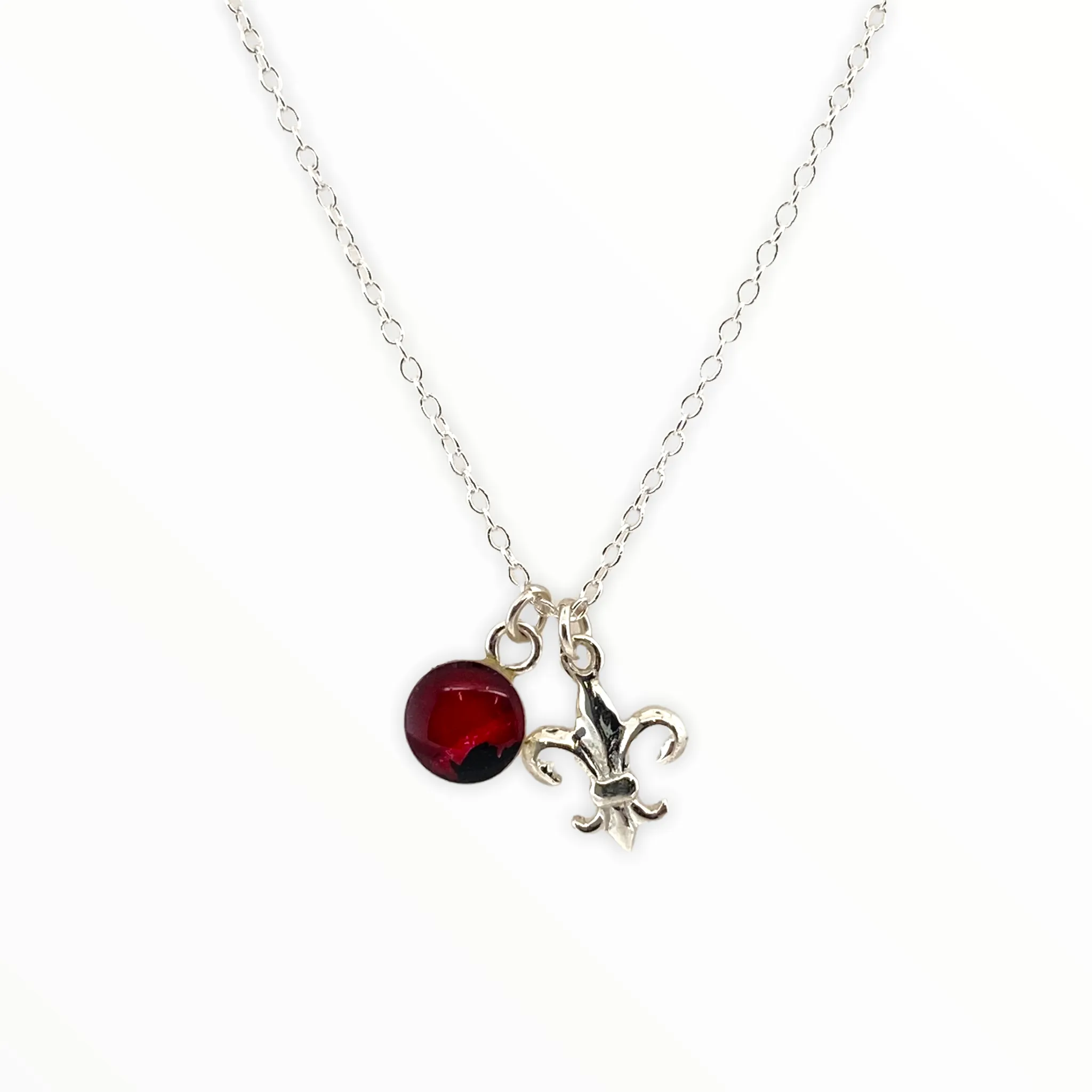 Fleur De Lis Briana Necklace | Silver