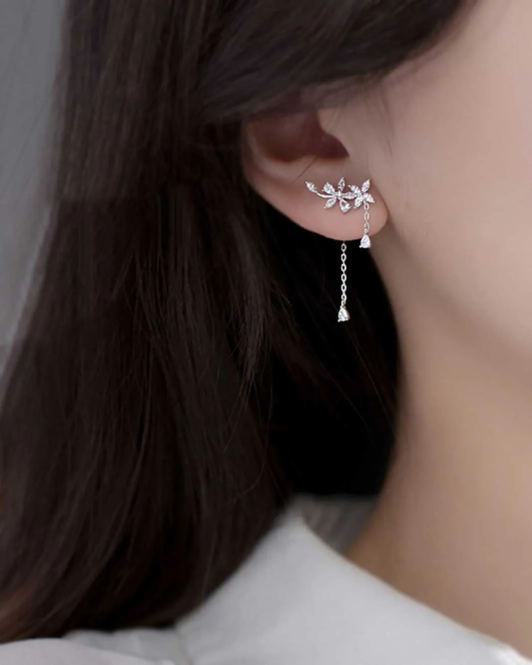 Floral Petals Drop Earrings