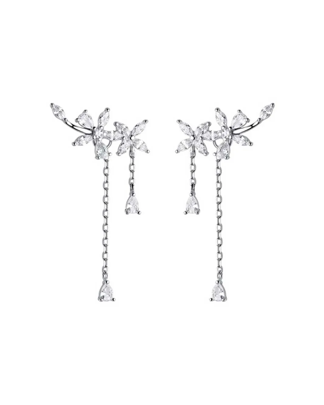 Floral Petals Drop Earrings