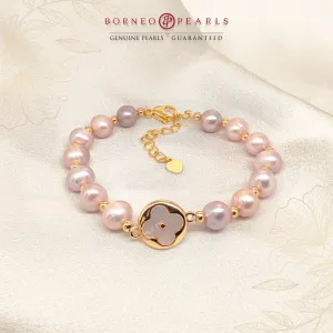 Flower Charm Pearl Bracelets