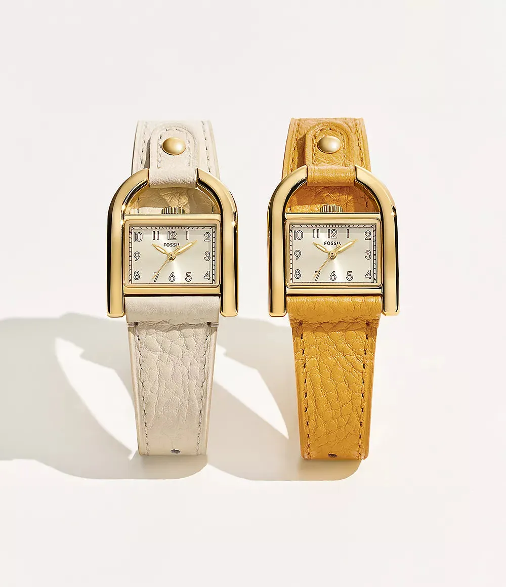 Fossil Harwell Ladies Three-Hand Nude LiteHide™ Leather Strap Watch
